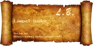 Lampel Bodor névjegykártya